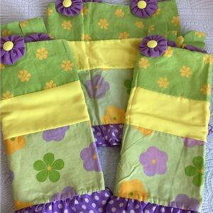 Pottery Barn Kids “Daisy” 3 piece Valance Curtains